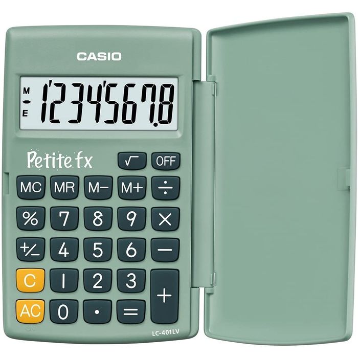 4549526701061-Calculatrice de poche Casio Petit-FX LC-401LV - 8 chiffres - alimentation batterie - vert--0