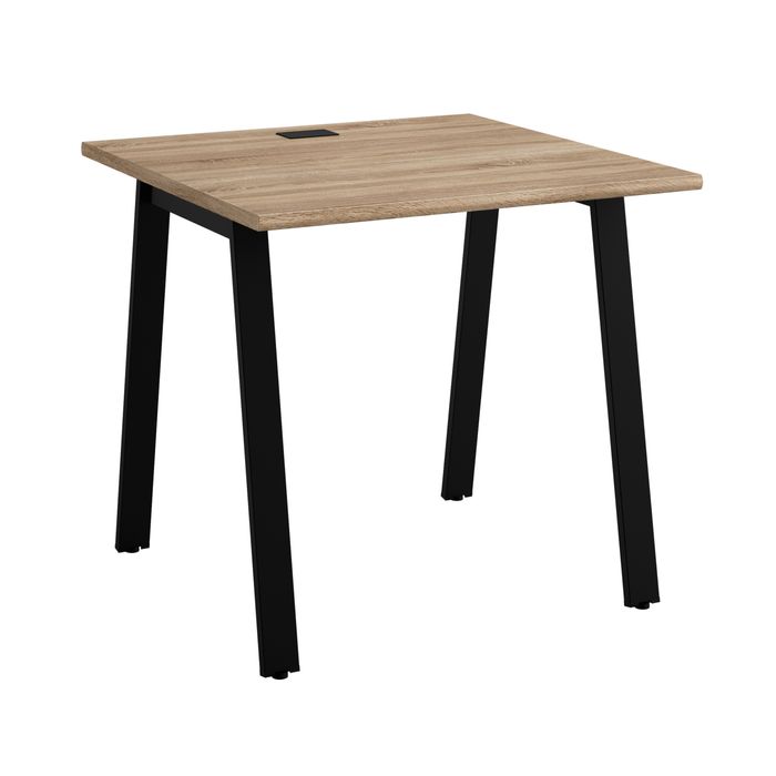 3483600940476-Bureau MAMBO - 80 cm - Pieds métal - Chêne Sonoma/noir--0