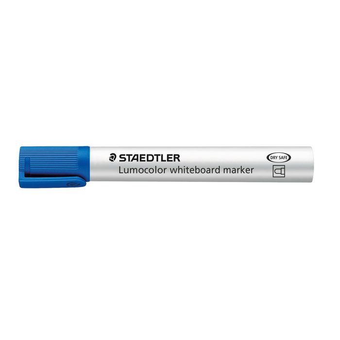 4007817328873-STAEDTLER LUMOCOLOR 351 - Pack de 10 marqueurs effaçables - pointe ogive - bleu--0