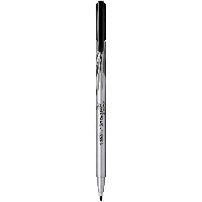 3086123514850-BIC Intensity - Feutre fin - pointe moyenne - noir--0