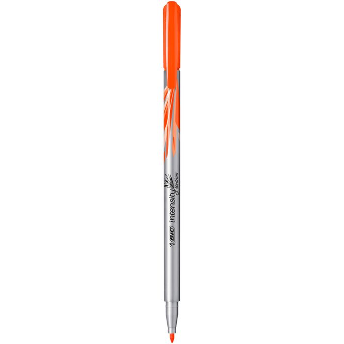 3086123514904-BIC Intensity - Feutre fin - pointe moyenne - orange--0