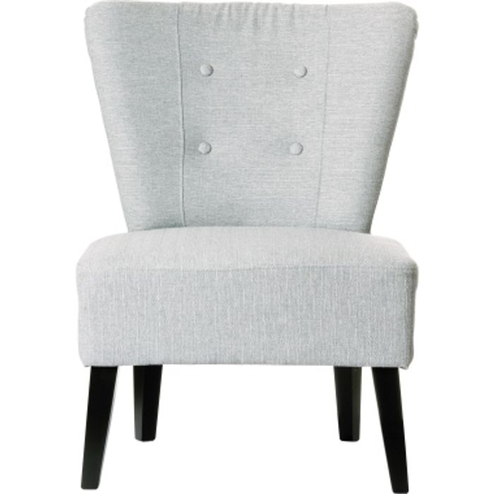 3660141230338-Fauteuil d'accueil BRIGHTON - Piétement en hêtre massif coloris noir - tissu gris clair--0