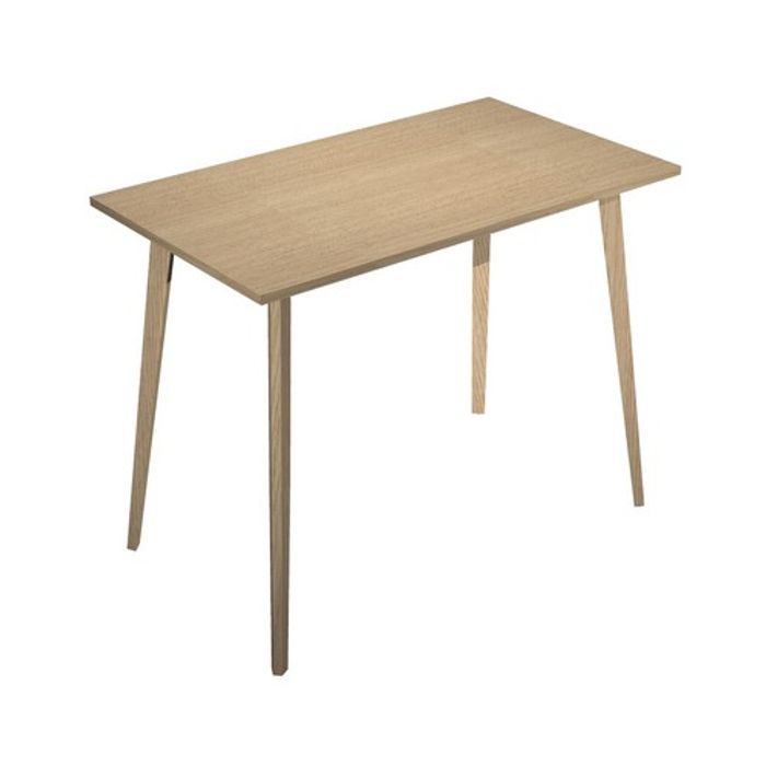 2012349512319-Table haute - 140 x 80 x 105 cm - Pieds bois - Chêne--0