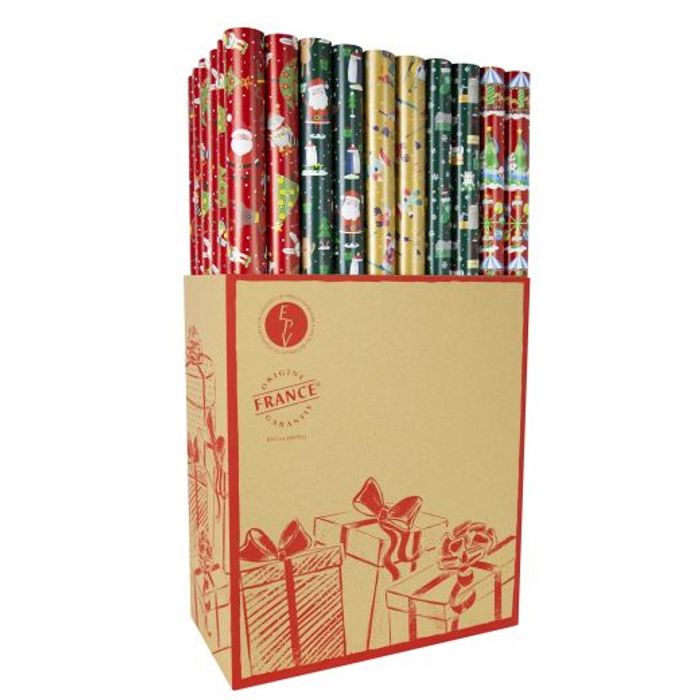 3266792167704-Beaumont - Papier cadeau - 70 cm x 2 m - 50 g/m² - disponible dans différents motifs de Noël--0