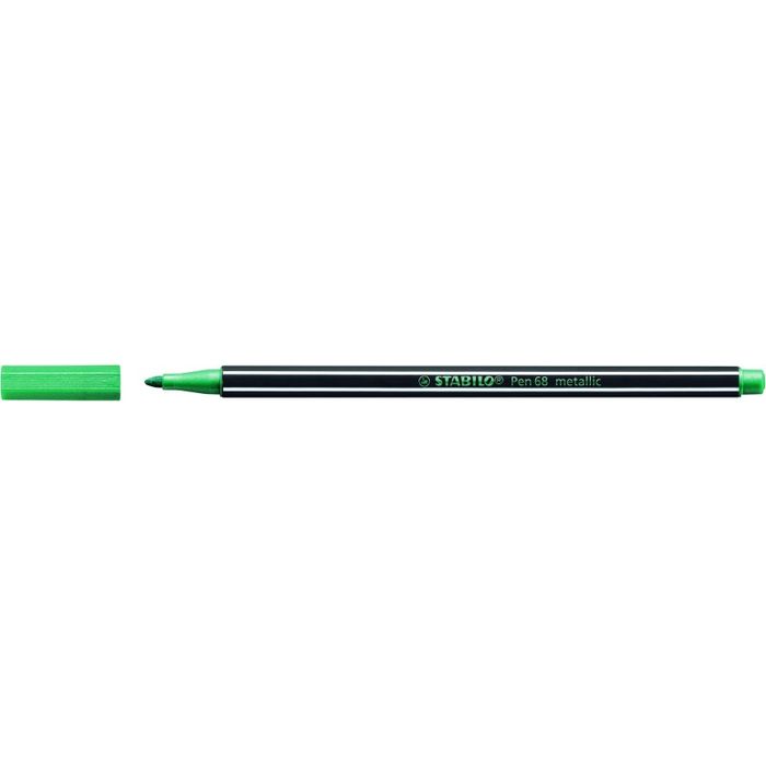 4006381530286-STABILO Pen 68 Metallic - Feutre métallisé 1,4 mm - vert--0