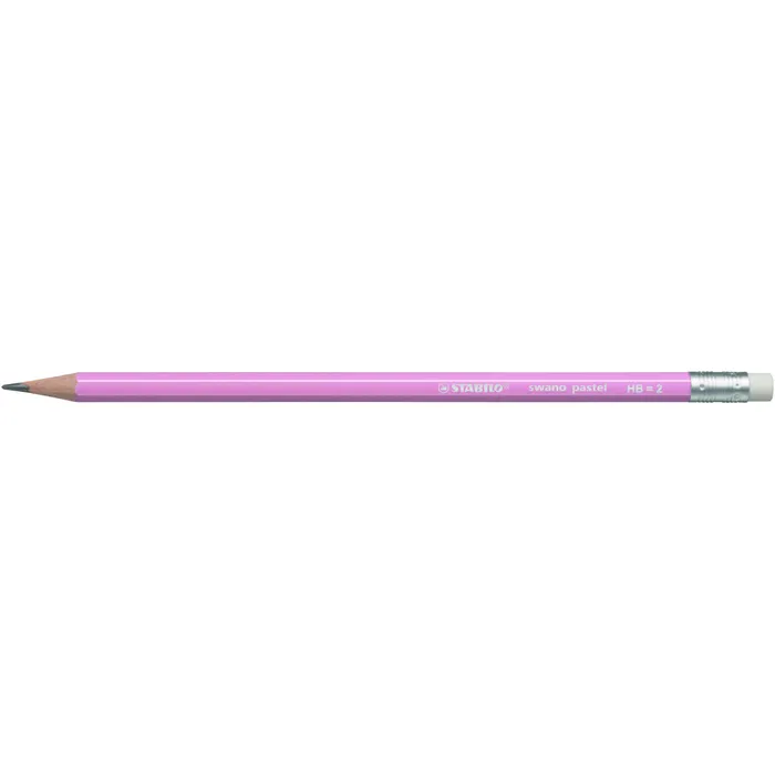 4006381553605-STABILO - Crayon à papier - HB - rose pastel - embout gomme--0