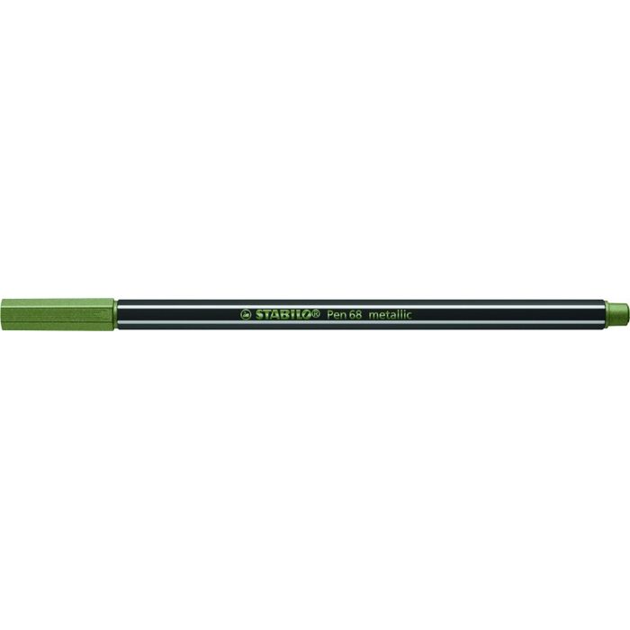 4006381546317-STABILO Pen 68 Metallic - Feutre métallisé 1,4 mm - vert clair--1