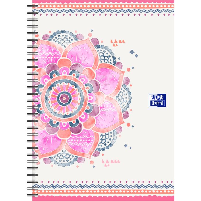 3020120145037-Oxford Boho Chic - Cahier spiralé B5 (19 x 25 cm) - 120 pages - ligné--5