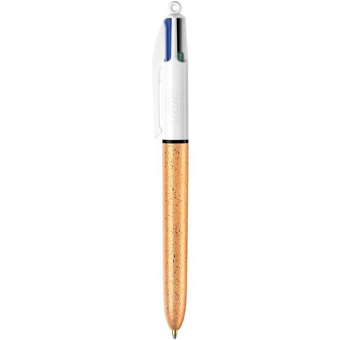 3086123595156-BIC 4 Couleurs - Stylo à bille 4 couleurs - 1 mm - corps texturé doré givré--0