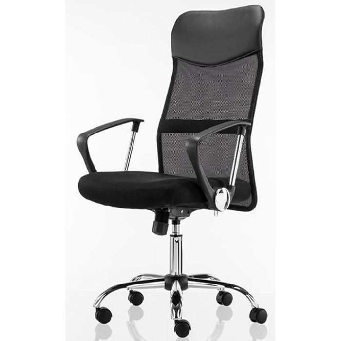 3701338801709-Fauteuil de bureau OMAHA - accoudoirs fixes - noir--2