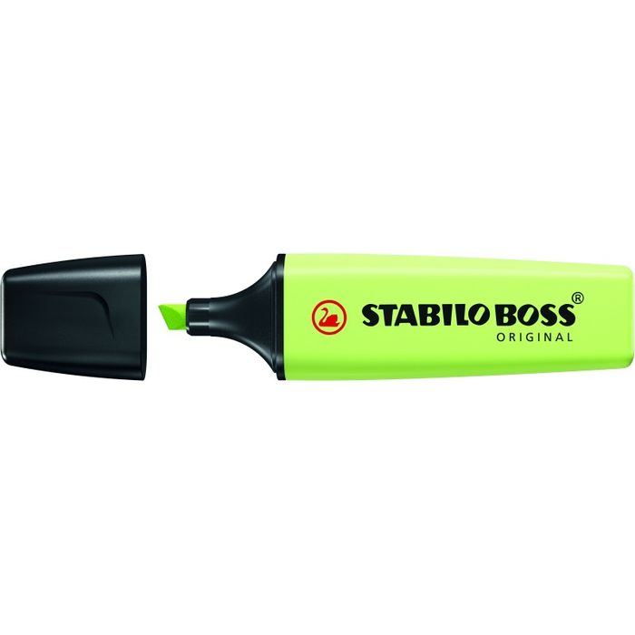 4006381557924-STABILO BOSS ORIGINAL Pastel - Surligneur - vert citron--0