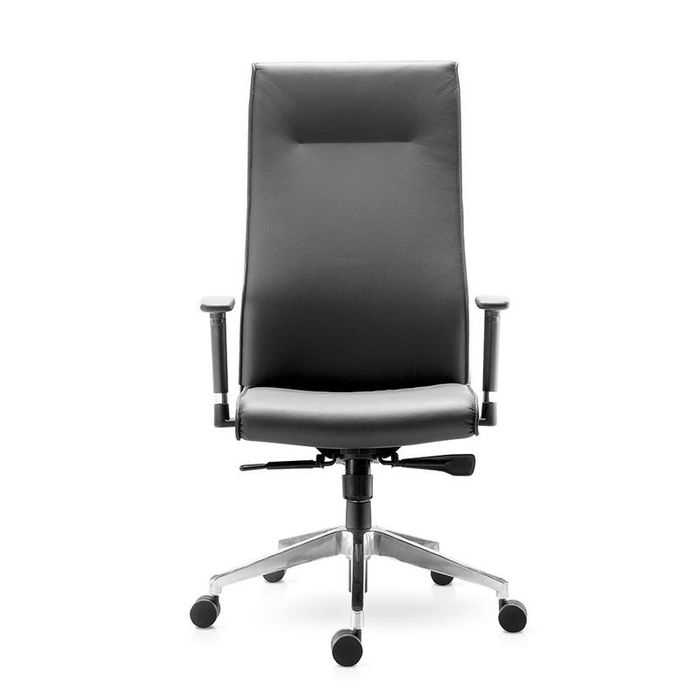 3660916025695-Fauteuil de bureau RACER DIRECTION - accoudoirs réglables - cuir noir--2