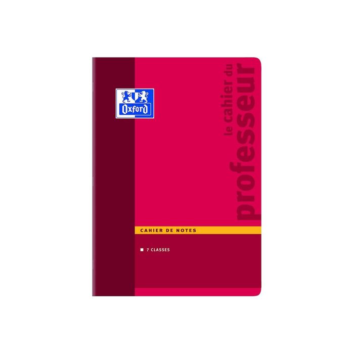 3020129917390-Oxford Teacher - Cahier du Professeur A4 (21x29,7 cm) - pour 7 classes-Angle droit-1