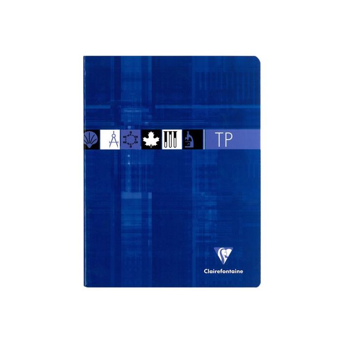 3329680372700-Clairefontaine - Cahier de travaux pratiques (TP) - 17 x 22 cm - 80 pages - grands carreaux (Seyes)/uni - disponible dans-Avant-0