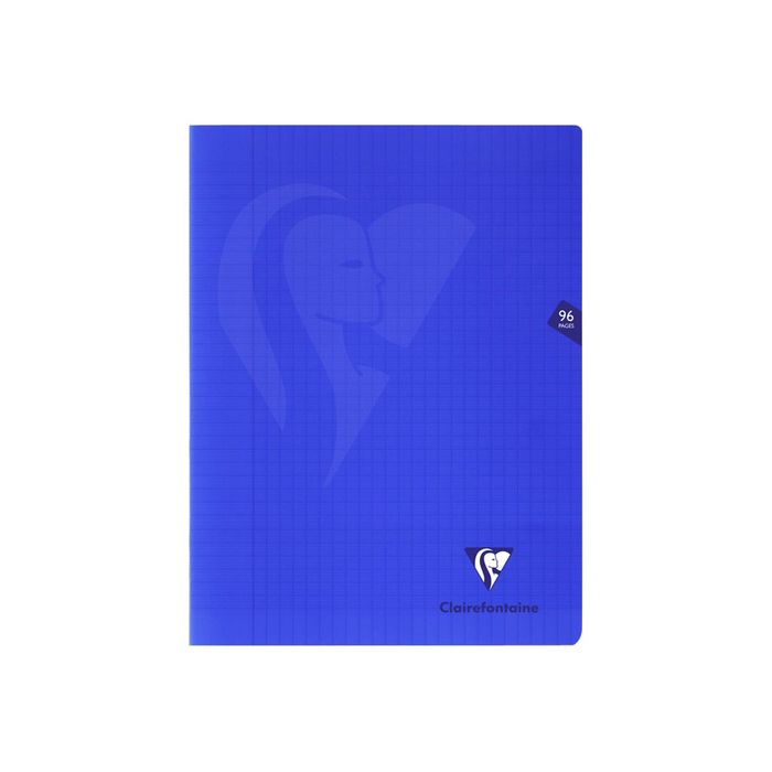 3329683223610-Clairefontaine Mimesys - Cahier polypro 24 x 32 cm - 96 pages - grands carreaux (Seyes) - bleu mar-Avant-0