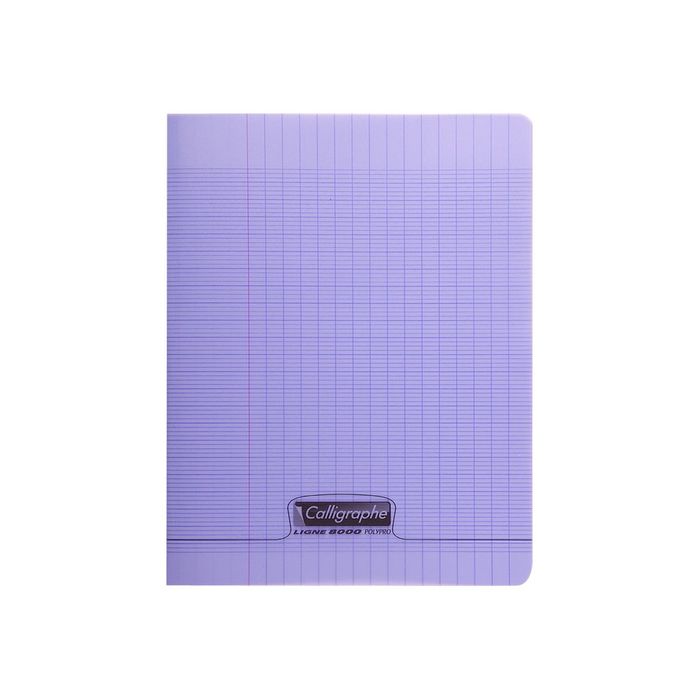 2012349449844-Calligraphe 8000 - Cahier polypro 24 x 32 cm - 48 pages - grands carreaux (Seyes) - violet-Avant-0