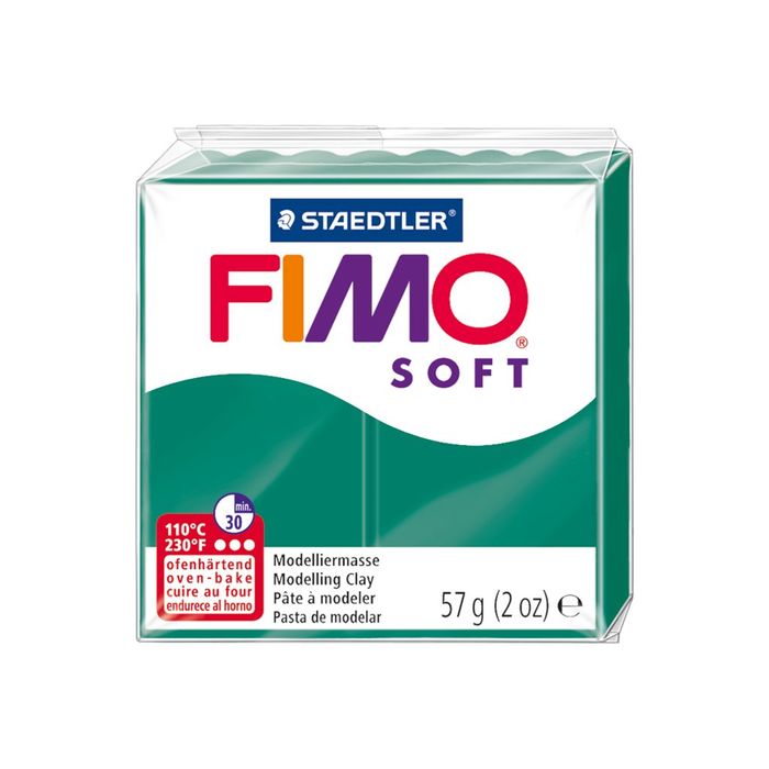 4006608809713-Pâte Fimo Soft  - Vert Sapin - 57G-Angle droit-1