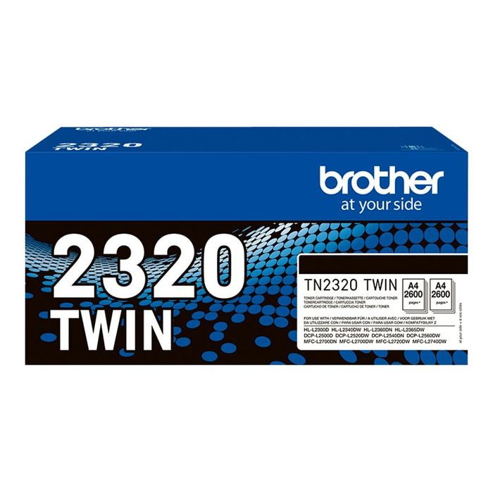 4977766812740-Brother TN2320 - Pack de 2 - noir - cartouche laser d'origine-Avant-2