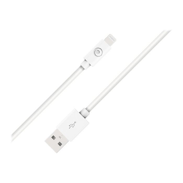 3571211492375-Bigben Connected - Câble USB A/Lightning  - 1.2 m - blanc -Gros plan-0