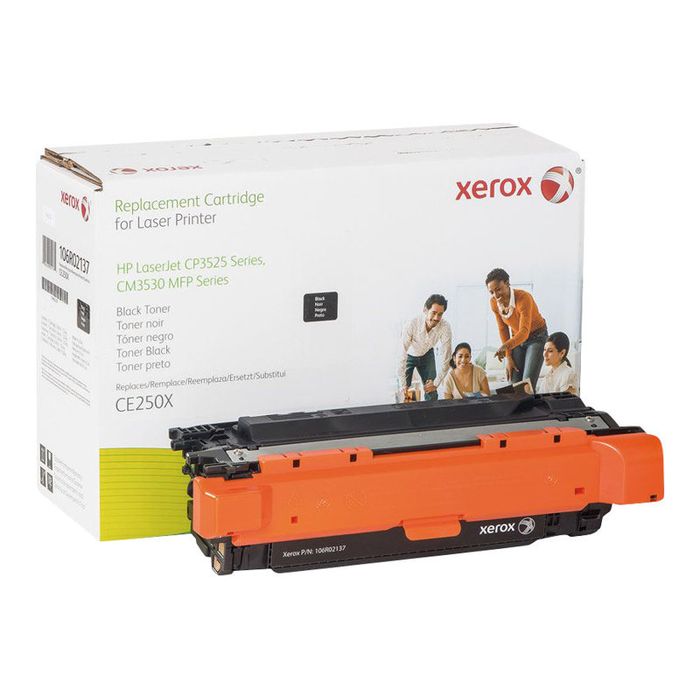 095205621372-Xerox HP Colour LaserJet CM3530 MFP - noir - cartouche de toner (alternative pour : HP CE25-Angle gauche-0