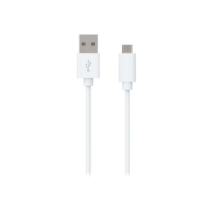 3571211435440-Bigben - Câble de charge et de synchronisation USB C/micro USB - 1.2 m - blanc-Avant-0