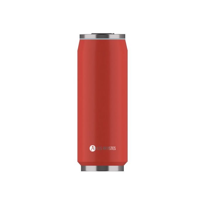 3614300018633-Les Artistes Paris - Canette isotherme - rouge - 500 ml - acier inoxydable-Avant-0