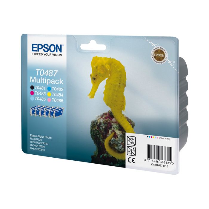 8715946361185-Epson T0487 Hippocampe - Pack de 6 - noir, cyan, cyan clair, magenta, magenta clair, jaune --Angle droit-2