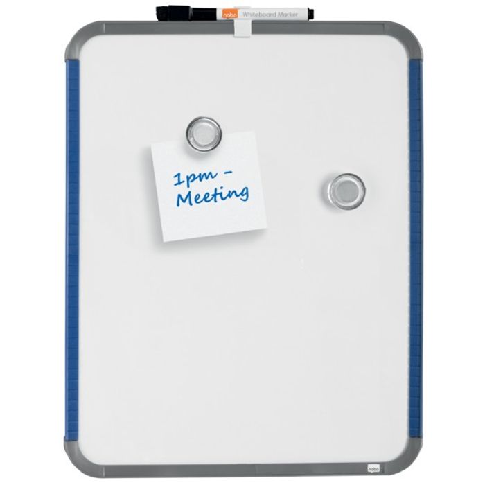 0400000080048-Nobo - Tableau blanc Slimline en acier laqué - 28 x 36 cm - magnétique - cadre blanc--5