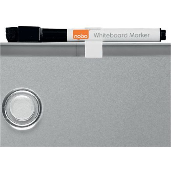 0400000080062-Nobo - Tableau couleur argenté Slimline en acier laqué - 360 x 280 mm--4