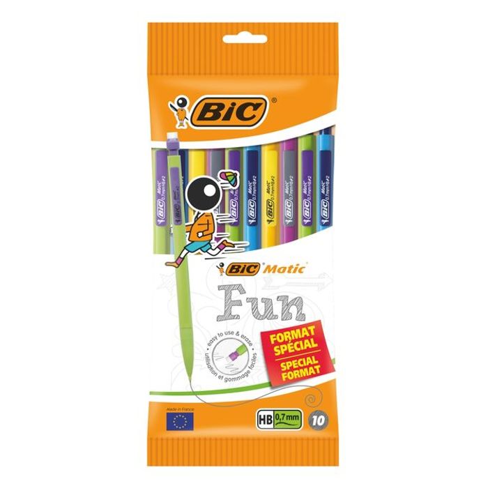 3086123354883-BIC Matic Combos - Pack de 10 porte mines - HB - 0,7 mm--0