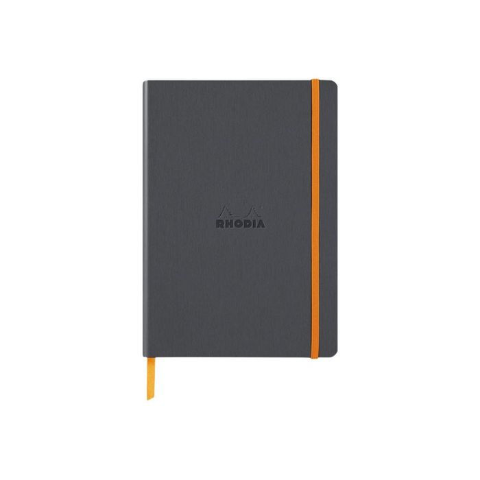 3037921174791-RHODIA Rhodiarama - Carnet souple A5 - 160 pages - pointillés - titane-Avant-0