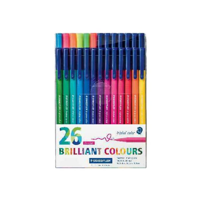 4007817017128-STAEDTLER triplus - 26 Feutres - couleurs assorties-Avant-0