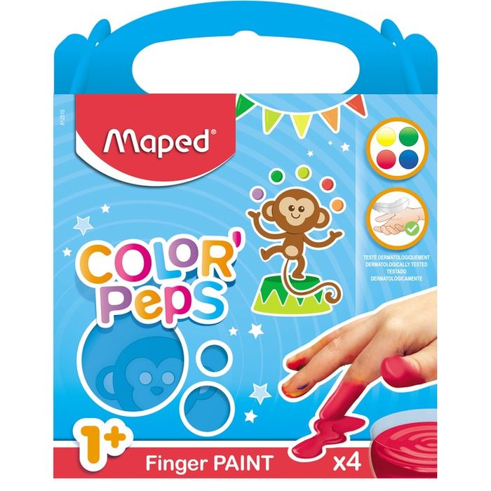 3154148125105-Maped Color'Peps - 4 pots peinture - au doigt - 80gr--0