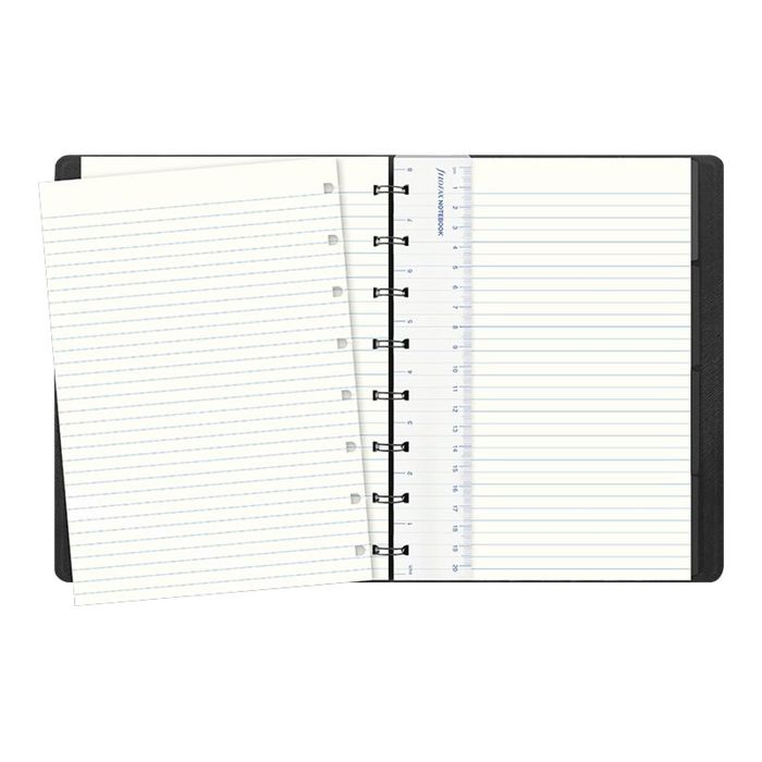 5015142269432-Filofax Saffiano - Carnet de notes à spirale A5 - argent métallisé-Avant-0