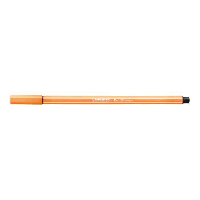 4006381121095-STABILO Pen 68 - Feutre pointe moyenne - orange fluo-Angle gauche-1