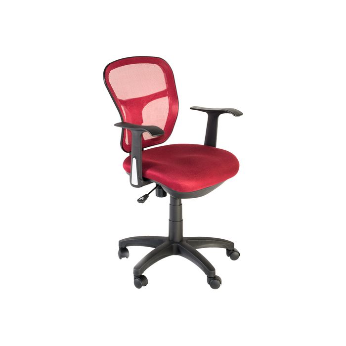 3760185025058-Fauteuil de bureau PHOENIX - accoudoirs fixes - Bordeaux-Angle gauche-1