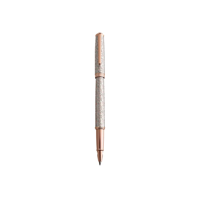 3108722412686-Oberthur Byzance - Stylo à bille à capuchon chrome/cuivre-Avant-1