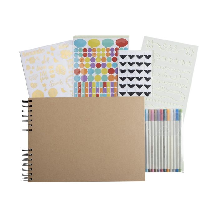 3130630168027-Exacompta ScrapAddict - Kit de scrapbooking - kraft-Avant-0