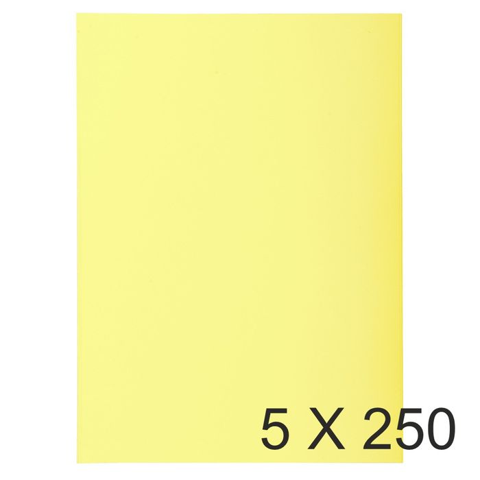 3288588501059-Exacompta Super 60 - 5 Paquets de 250 Sous-chemises - 60 gr - jaune canari--0