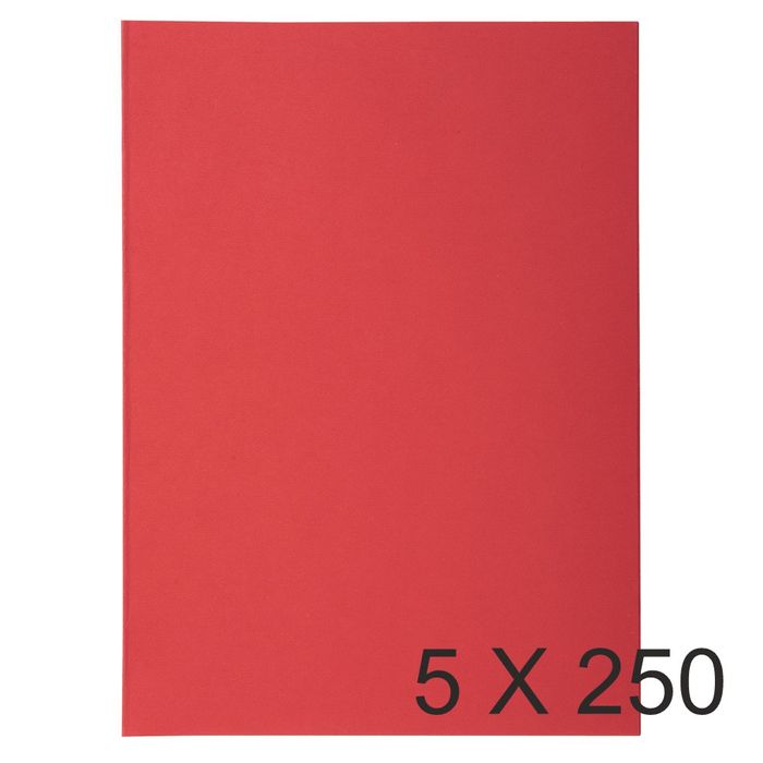 3288588501127-Exacompta Super 60 - 5 Paquets de 250 Sous-chemises - 60 gr - rouge--0