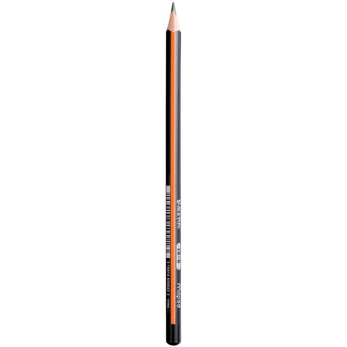 3154148500223-Maped Black'Peps - Crayon à papier - 2B - 2,2 mm--0