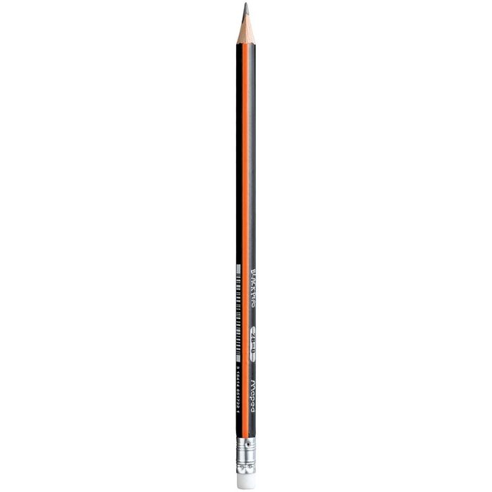 3154148517221-Maped Black'Peps - Crayon à papier - 2B - 2,2 mm - embout gomme--0