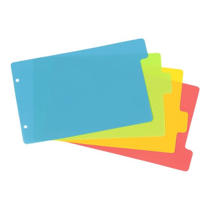 3135251607313-Viquel Happy Fluo - Intercalaire 4 positions - pour fiches Bristol 14,5 x 22,5 cm-Avant-4