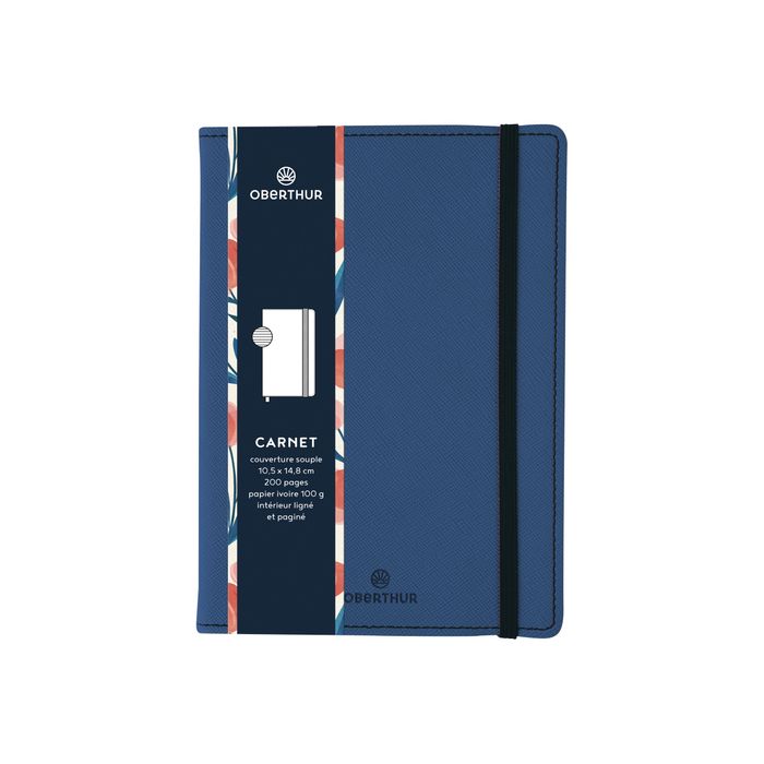 3108724521119-Oberthur Carmen - Carnet de notes A6 - bleu azur-Avant-0