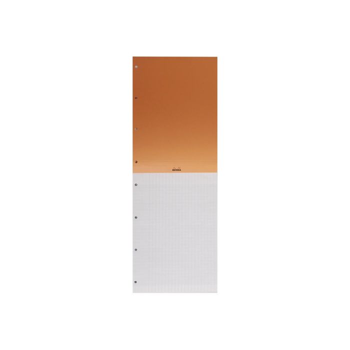 3037920201009-Rhodia Basics - Bloc notes - A4 - 160 pages - grands carreaux - 80g - orange-Avant-3