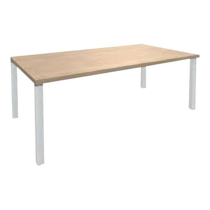 0404051417310-Bureau EXPRIM Manager - L200 x P100 x H72,5 cm - Plateau imitation chêne gris - Pieds carb-Angle gauche-0