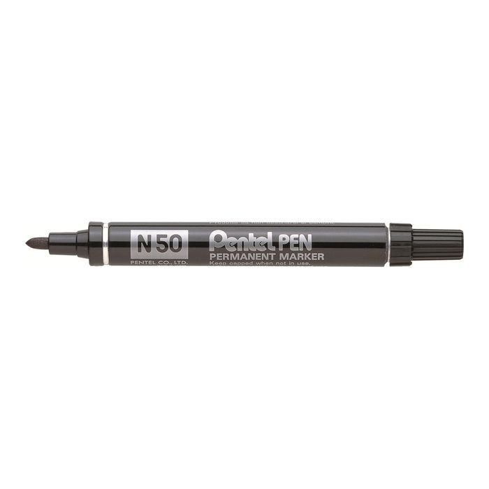 4902506077981-Pentel PEN N50 - Marqueur permanent - pointe ogive - noir-Angle gauche-0