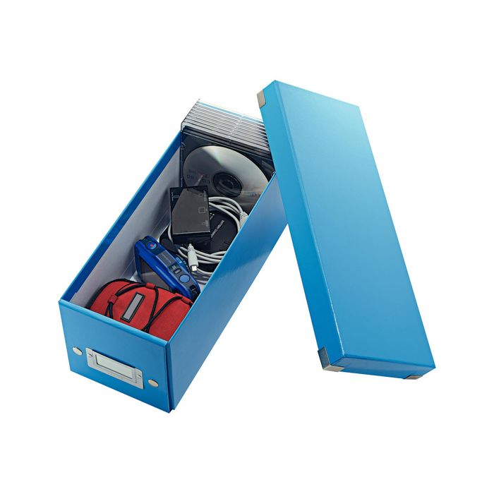 4002432398034-Leitz Click & Store - Boîte de rangement pour CD - bleu métallisé-Angle droit-2