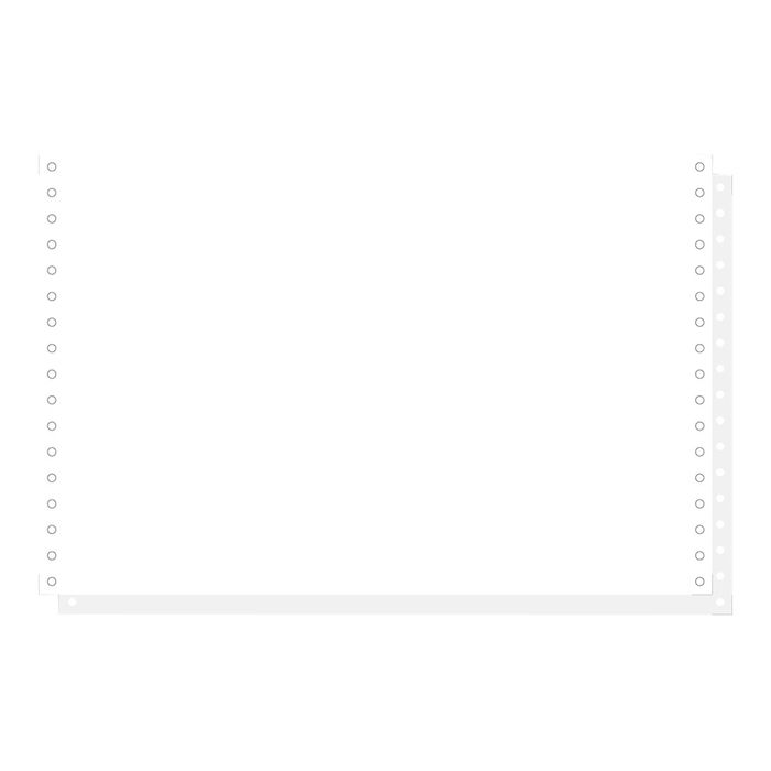 3130630632825-Exacompta - Papier listing blanc - 1000 feuilles 330 mm x 8 1/2" - bandes Caroll détachables - 2 -Avant-0