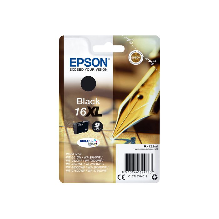 8715946624990-Epson 16XL Stylo Plume - noir - cartouche d'encre originale-Avant-0